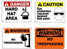 PPE & Trespassing Signs